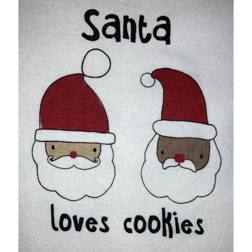 Chick Pea Santa Loves Cookies Christmas Pajamas (2 Sets, 4 piece) Size 24 Months